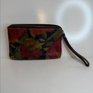 Patricia Nash Floral Leather Wristlet
